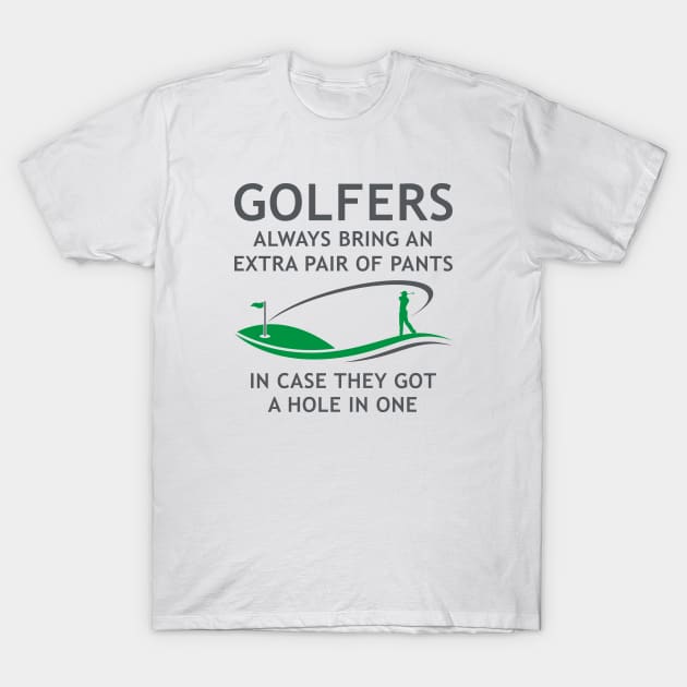 Golfers Extra Pants T-Shirt by LuckyFoxDesigns